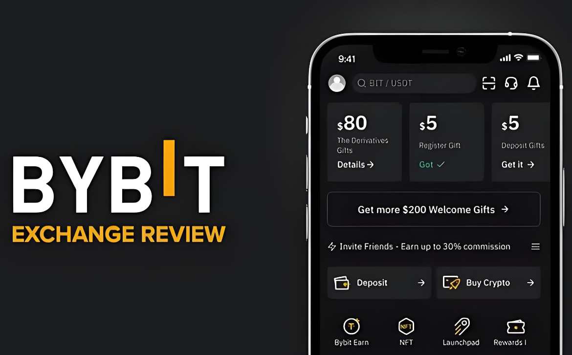 Bybit交易所功能界面示意图